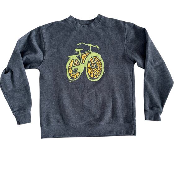 Unisex New Belgium Brewery Grey Crewneck Bicycle Sweatshirt - Size Small - Picture 1 of 7